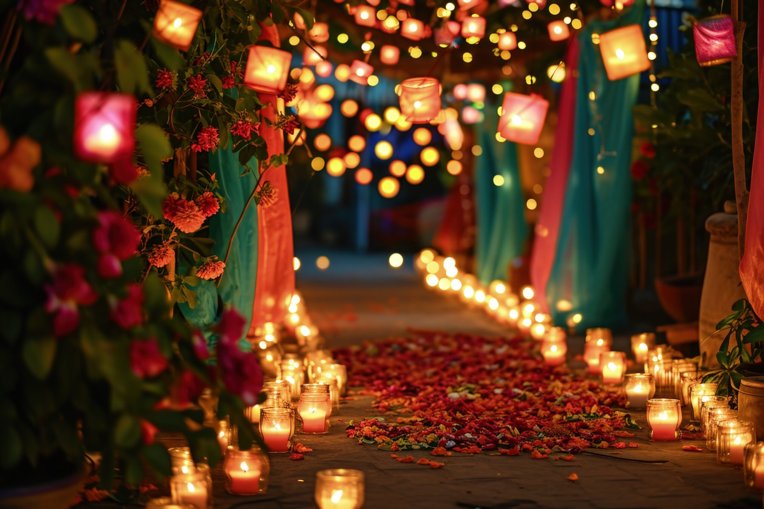 navratri-decoration-with-candles (1)